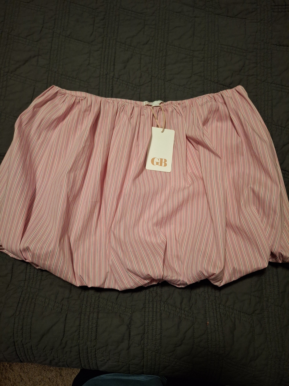 Gianni Bini Pink Striped Bubble Skirt
